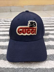 Gucci Unisex Logo Blue Baseball Cap
