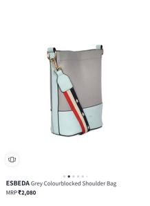 ESBEDA Grey Colourblocked Shoulder Bag