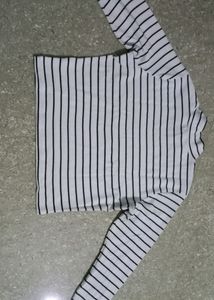 Black And White Strap Top For Women