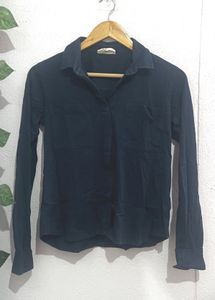 Classic Navyblue  Long Sleeve Button-Up Shirt