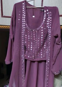 beautiful 3 piece dress with shrug and real mirror