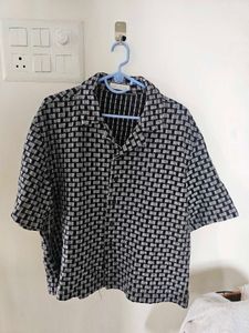Zara Stylish Geometric Print Short Sleeve Shirt