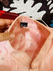 wedding pink kurta one time used