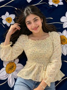 Chic Floral Smocked Peplum Top