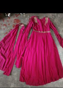 Elegant Pink Ethnic Gown