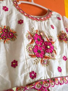 Beautiful White Embroidered Gown