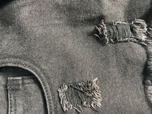 New Frayed Black Denim Shorts Fit To S ( Fix Price