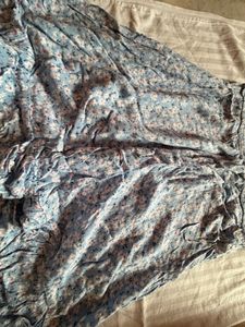 Blue Floral Smocked Mini Dress