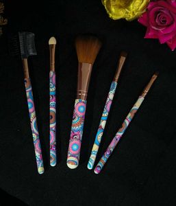 Boho Makeup Brush Set of 5