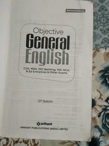Objective General English Book by SP Bakshi