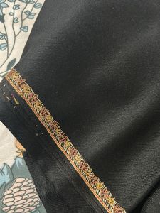 Elegant Black Embroidered Shawl