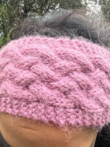 Handknitted Pink Woollen Headband