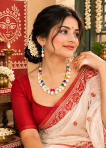 Boho Chic Beaded Necklace &amp; Earring Set
