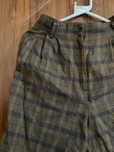 Plaid Vintage High-Waisted Shorts