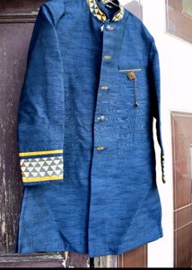 Men Blue Ethnic Kurta Set