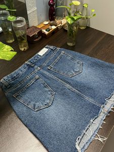 Blue Denim Mini Skirt
