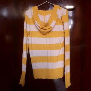 Old navy Striped Hooded Sweater