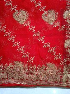 bridal red saree