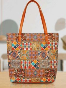 Colorful Striped Tote Bag