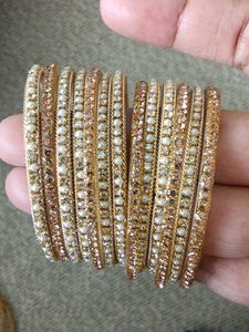 Elegant Set of Golden Bangles