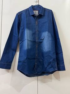 Men's Denim Blue Long Sleeve Shirt
