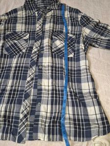 Blue Checked Shirt For Girls