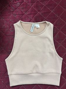Ribbed Tank Top - Nude