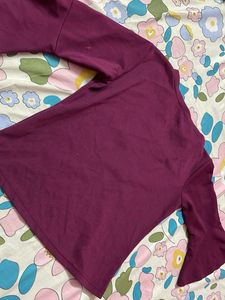 Cute Cat Print Bell Sleeve Top😍
