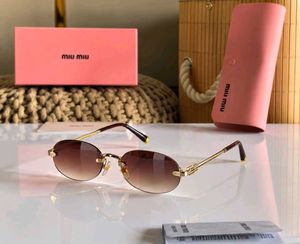Miu Mi Oval Rimless Sunglasses
