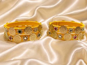 shimmering lakshmi kasu thread bangles