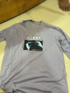 Lavender Graphic Print Long Sleeve T-Shirt