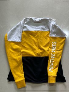 Colorblock Long Sleeve Top "Positive Vibes"
