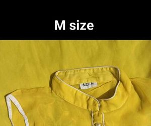 Yellow Embroidered Kurta