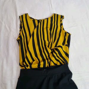 Stylish knot detailed Striped Top