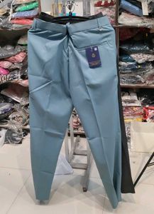 Men's Blue Formal Trousers