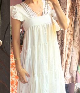 White Tiered Maxi Dress