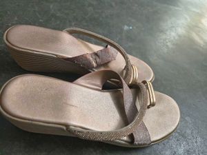 Sparkly Rose Gold Flat Sandals