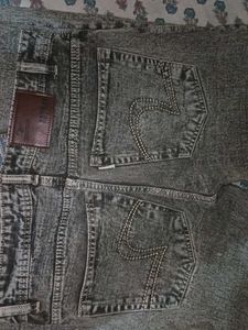 Grey Wash Flare Jeans