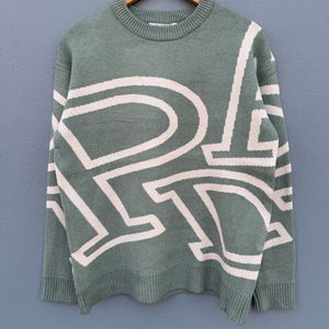 Stylish Green Graphic Print Sweater