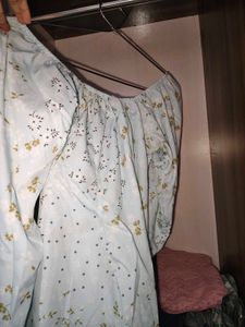 Light Blue Floral Mini Dress