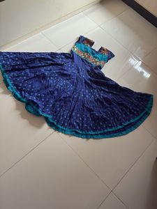 Beautiful Blue Polka Dot Ethnic Gown