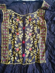 Embroidered Brown Kurta