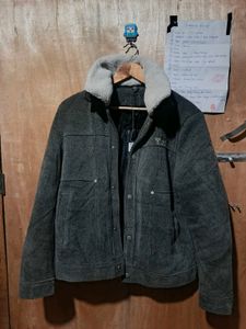 unisex Grey Corduroy Jacket