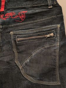 Levi's -Dark blue Wash Cropped Denim Capris