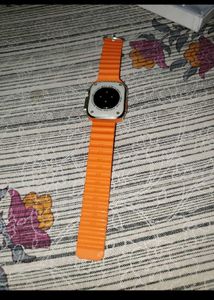 Smartwatch with Orange Strap
