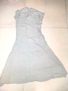Gray Button-Down Dress