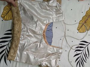 Elegant Gold Lace Blouse