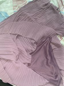 Pleated Mauve Palazzo skirt