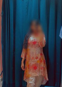 Floral Print Kurta with dhoti