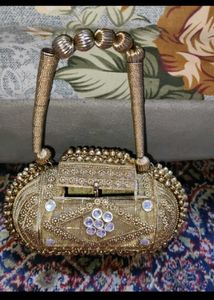 Gold Clutch with Embellishments